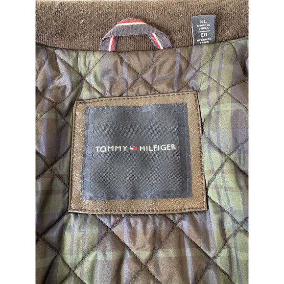 Tommy Hilfiger Brown Faux Leather Jacket, Men's Sz XL - Picture 3 of 7
